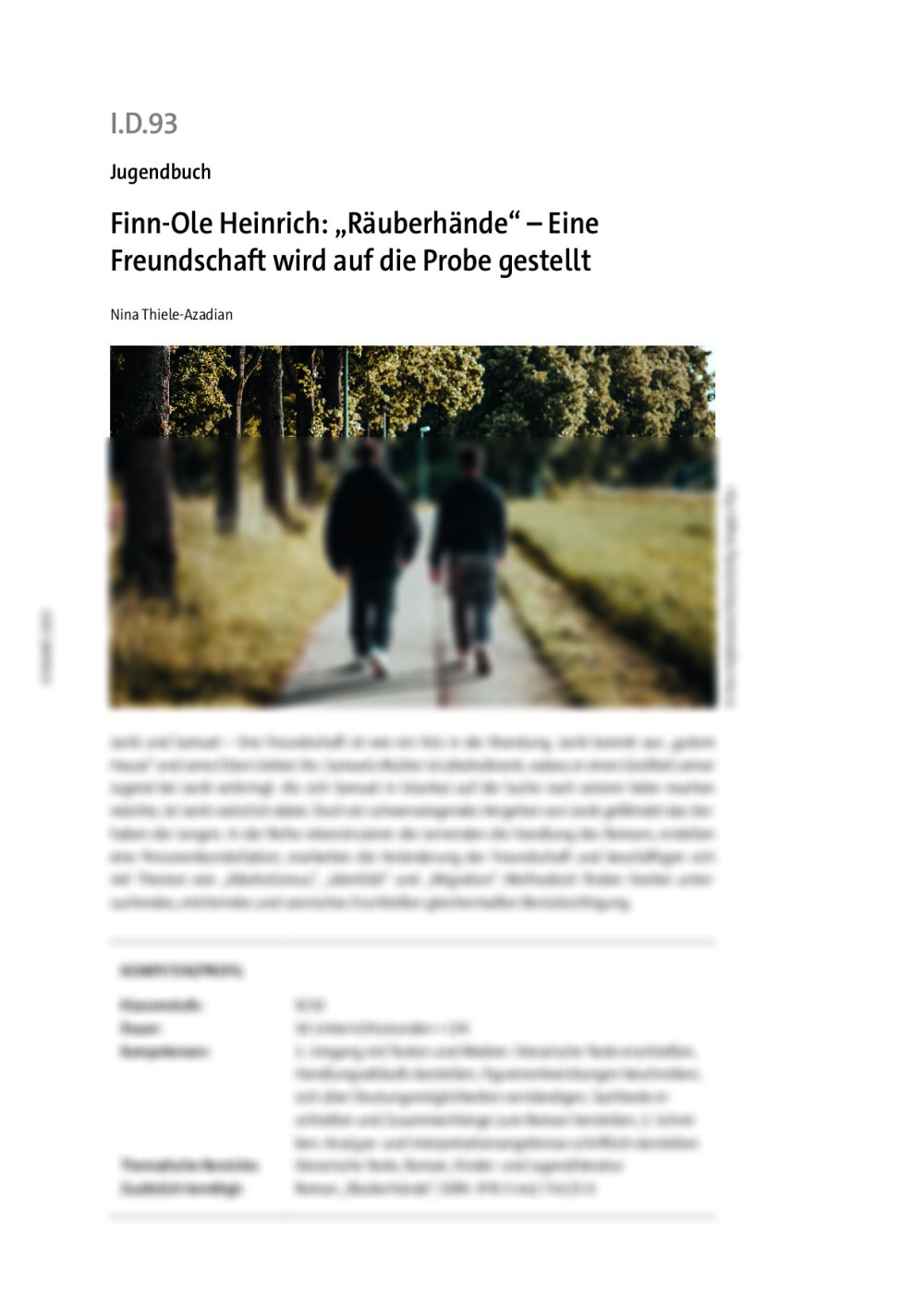 Finn-Ole Heinrich: „Räuberhände“ - Seite 1