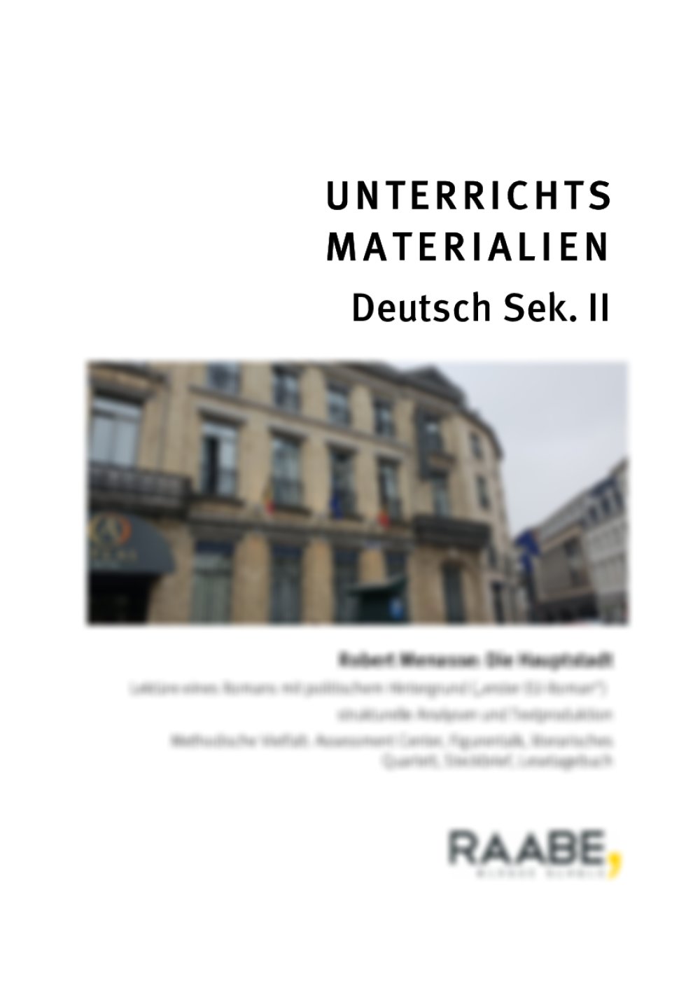 Robert Menasse: Die Hauptstadt - Seite 1