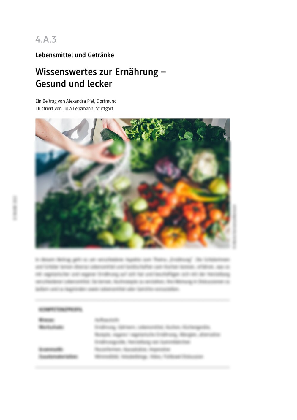 Wissenswertes zur Ernährung - Seite 1