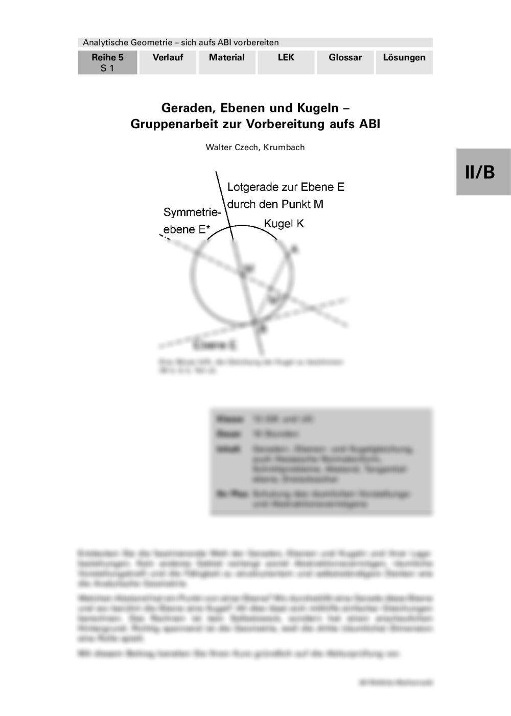 Geraden, Ebenen und Kugeln - Seite 1
