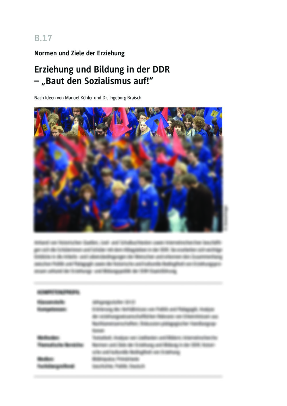 Erziehung und Bildung in der DDR - Seite 1