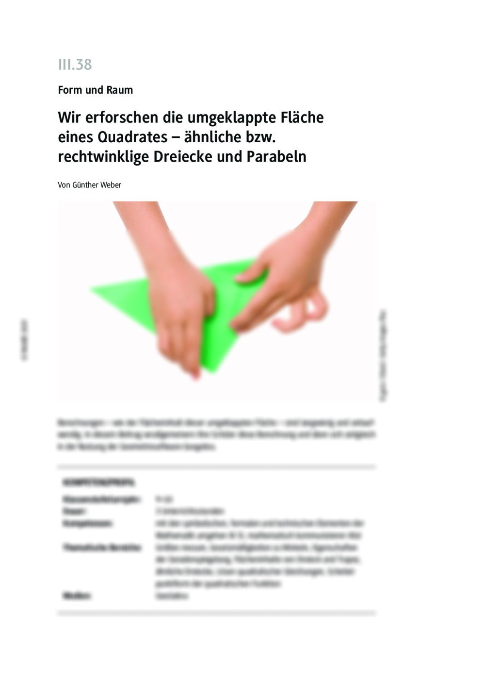 Flächeninhalte umgeklappter Flächen berechnen – üben mit GeoGebra - Seite 1