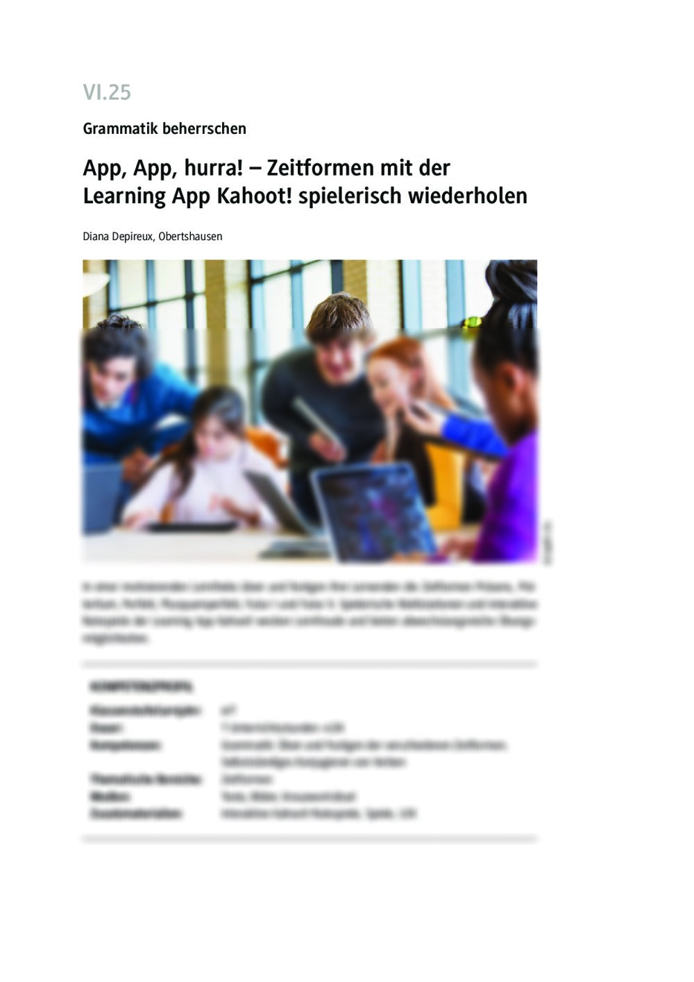 Zeitformen mit der Learning App Kahoot! spielerisch wiederholen - Seite 1