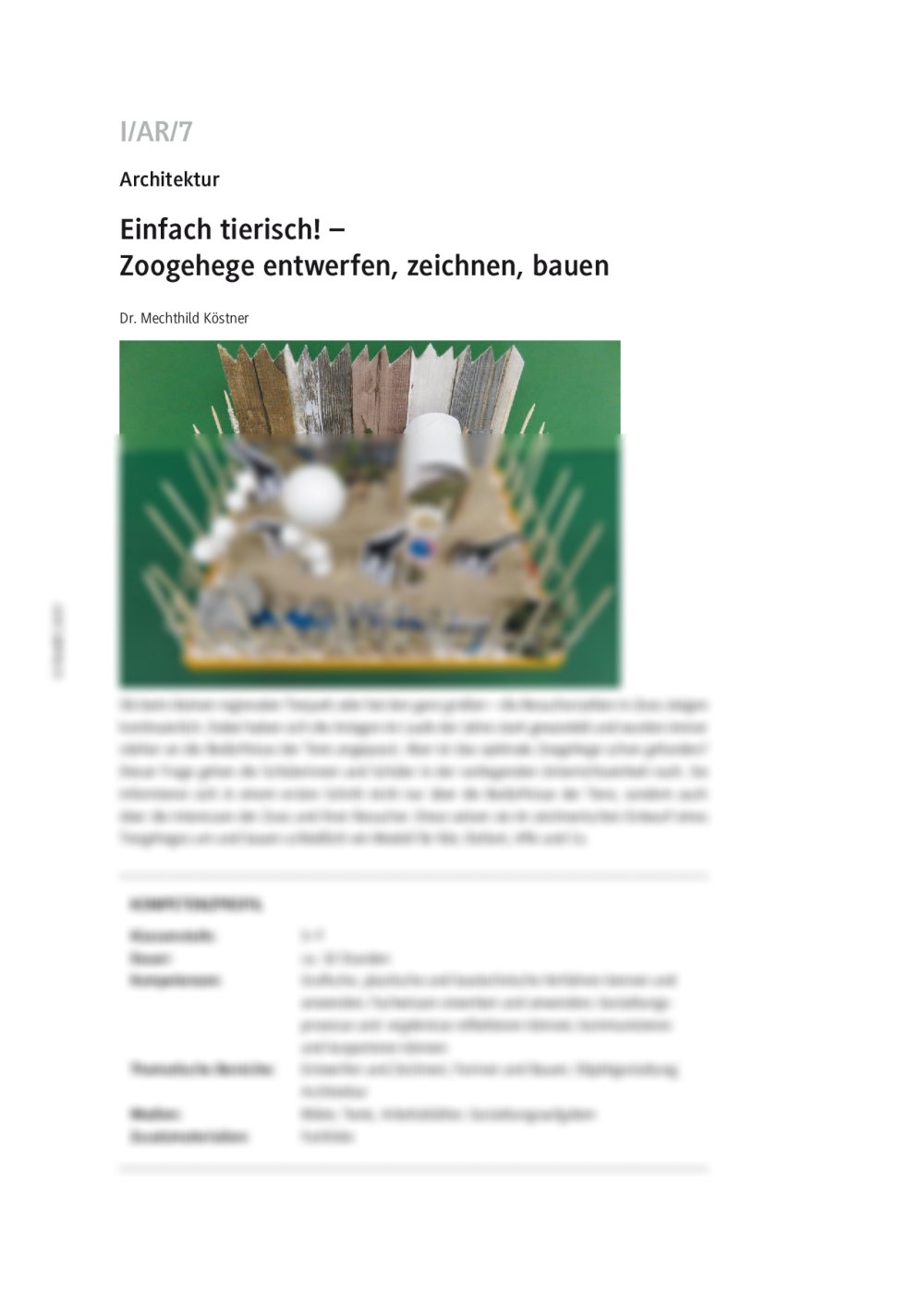 Zoogehege zeichnen und bauen - Seite 1
