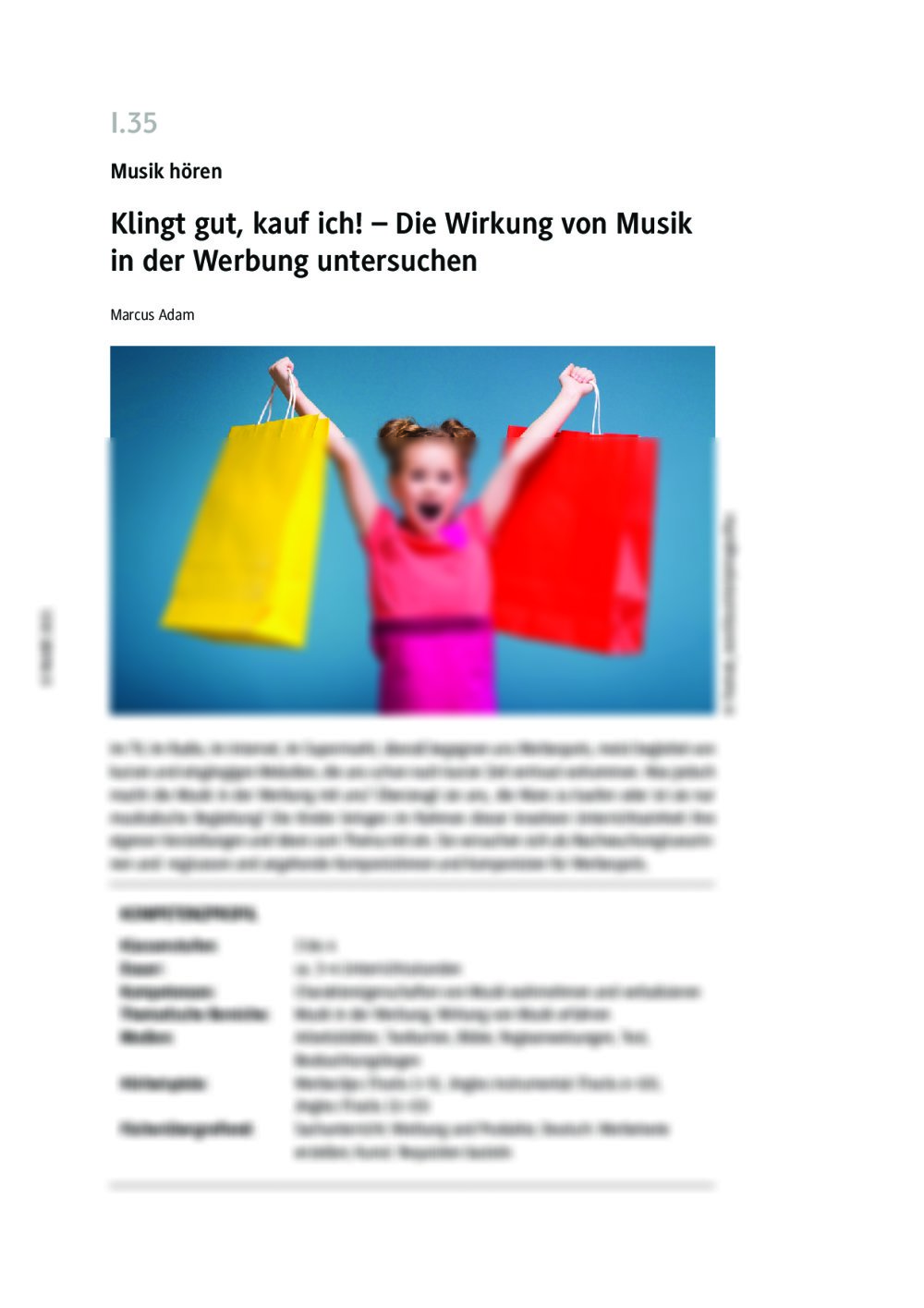 Die Wirkung von Musik in der Werbung untersuchen - Seite 1