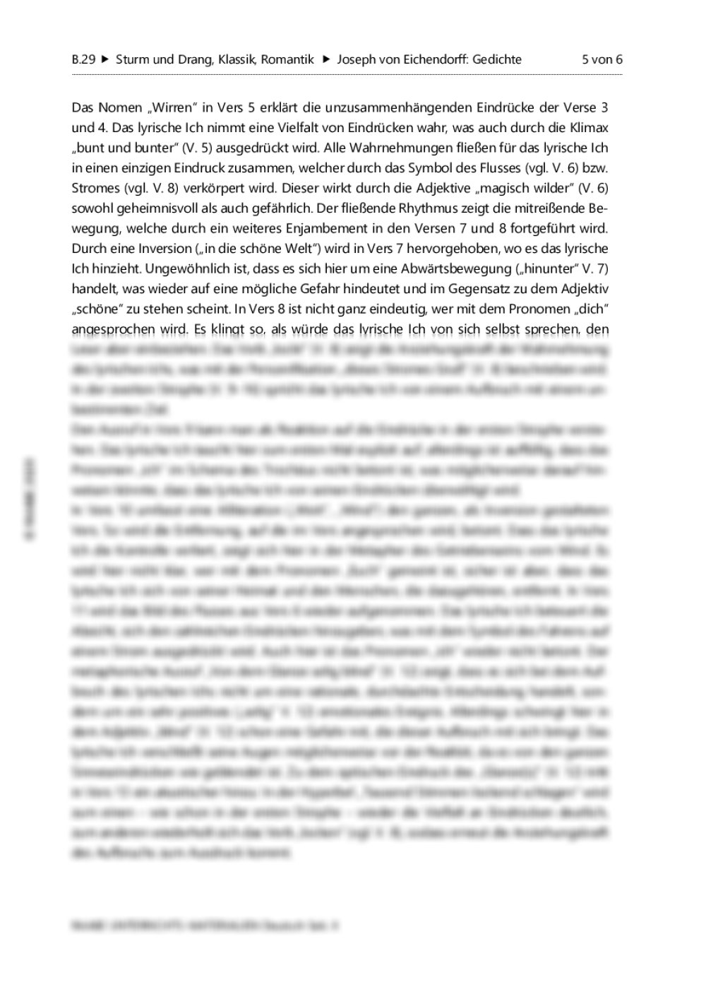 Beliebte Expressionistische Gedichte Für Klausuren Klausur – Joseph von Eichendorff: Gedichte | RAAbits Online