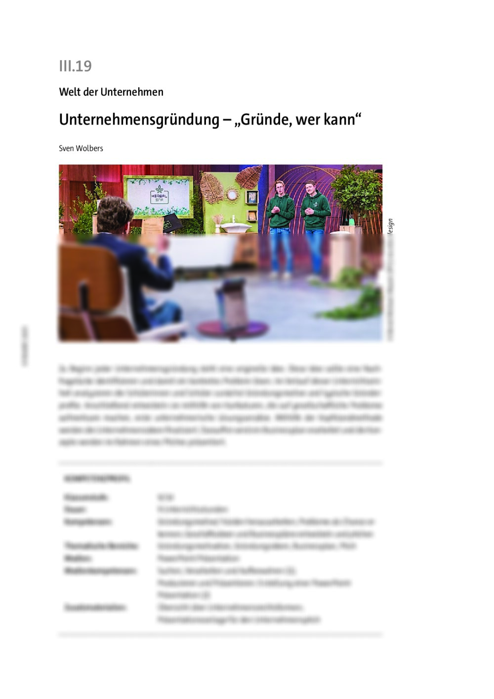 Unternehmensgründung - Seite 1