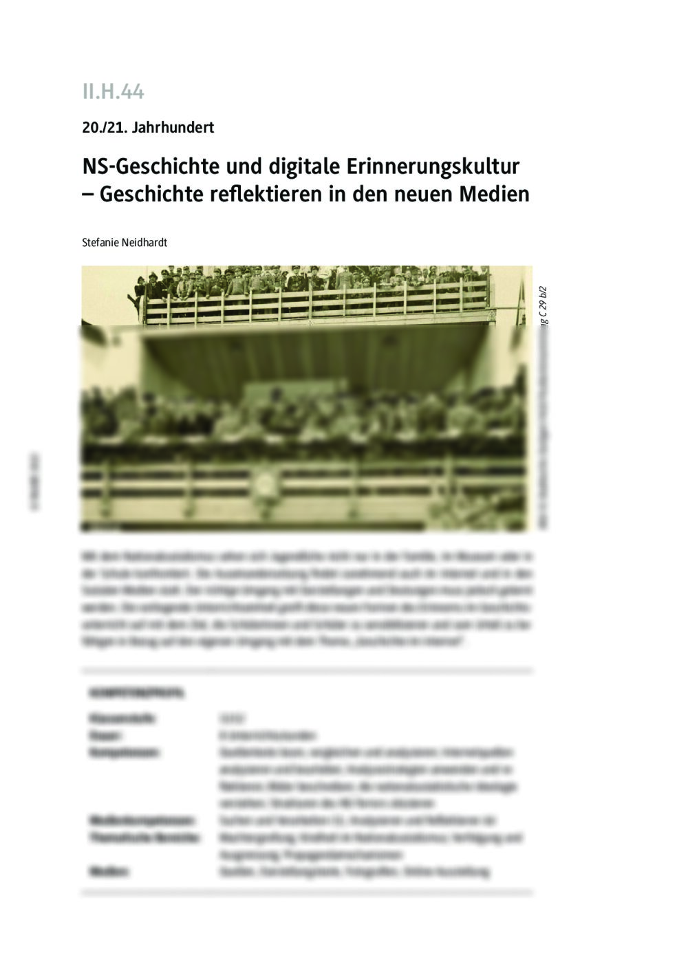NS-Geschichte und digitale Erinnerungskultur - Seite 1