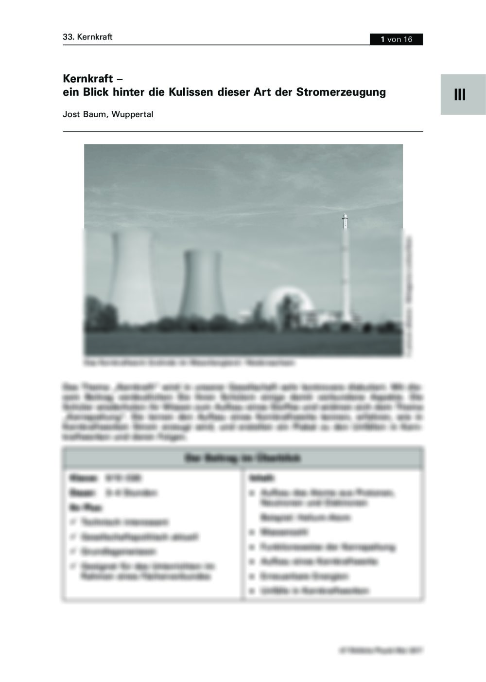 Ein Blick hinter die Kulissen der Kernkraft - Seite 1