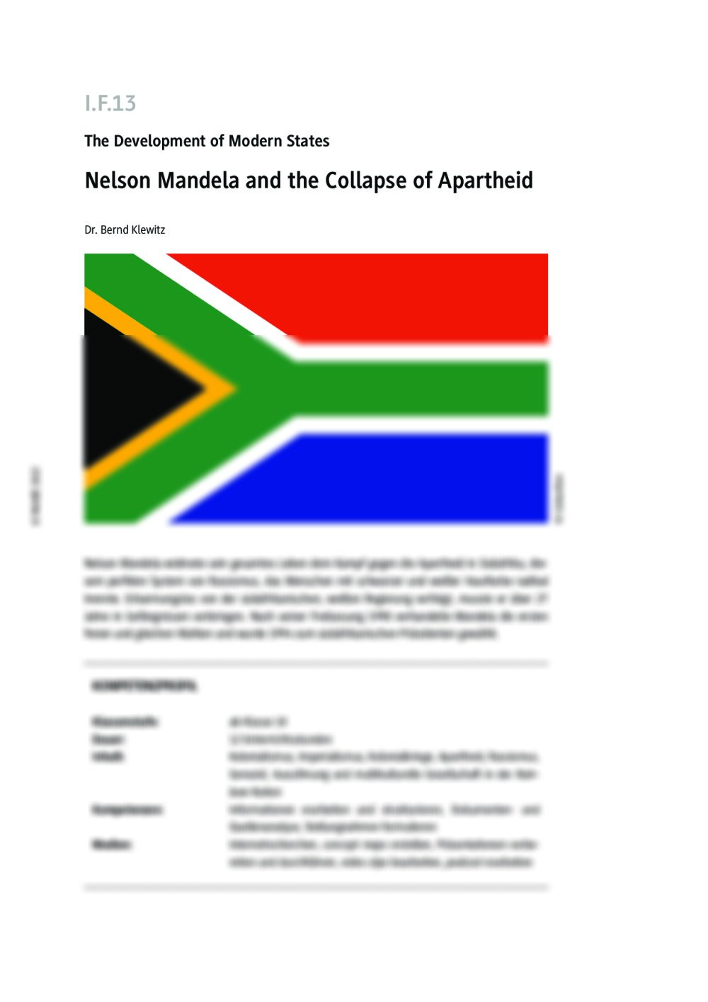 Nelson Mandela and the Collapse of Apartheid - Seite 1