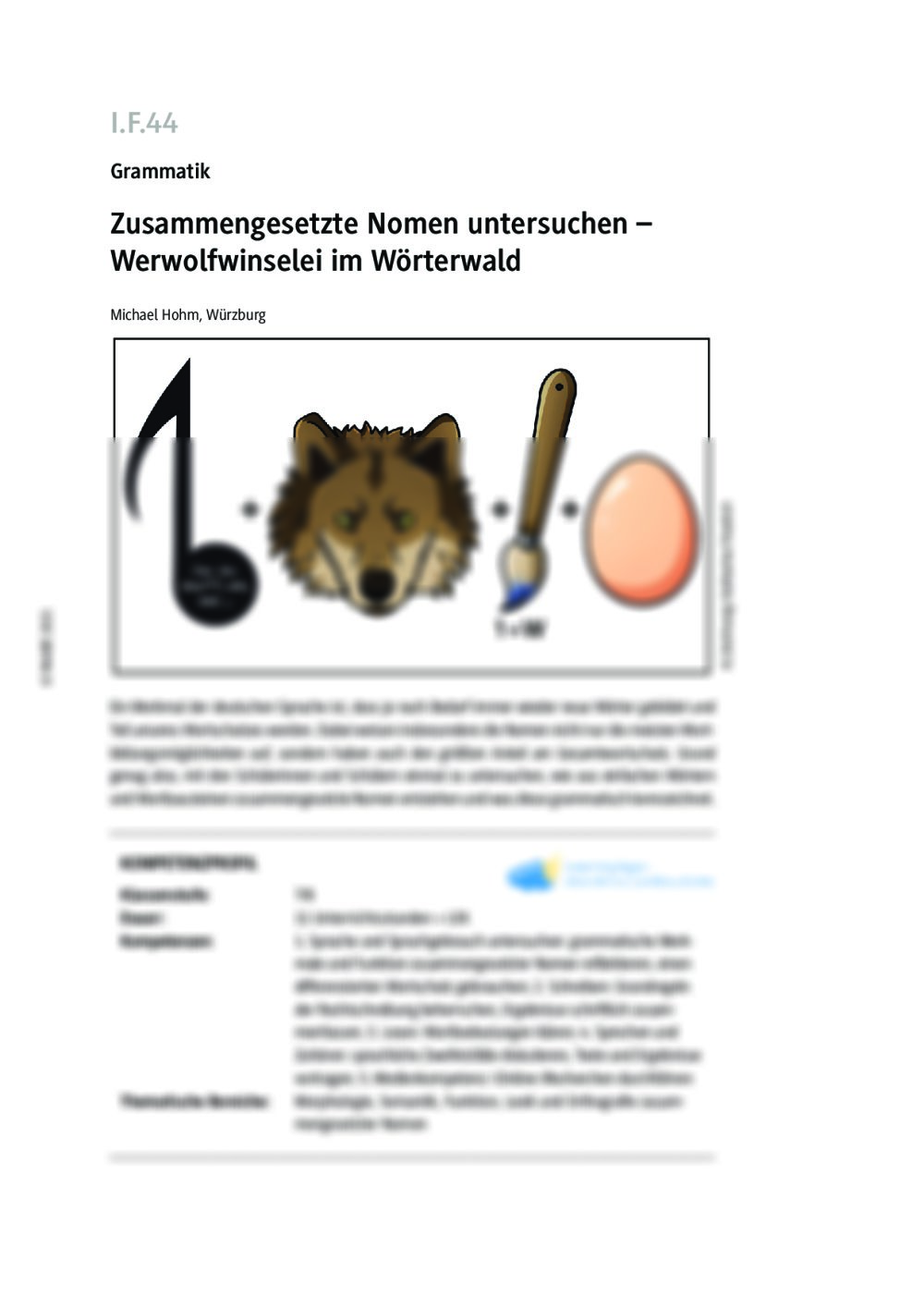 Zusammengesetzte Nomen untersuchen - Seite 1