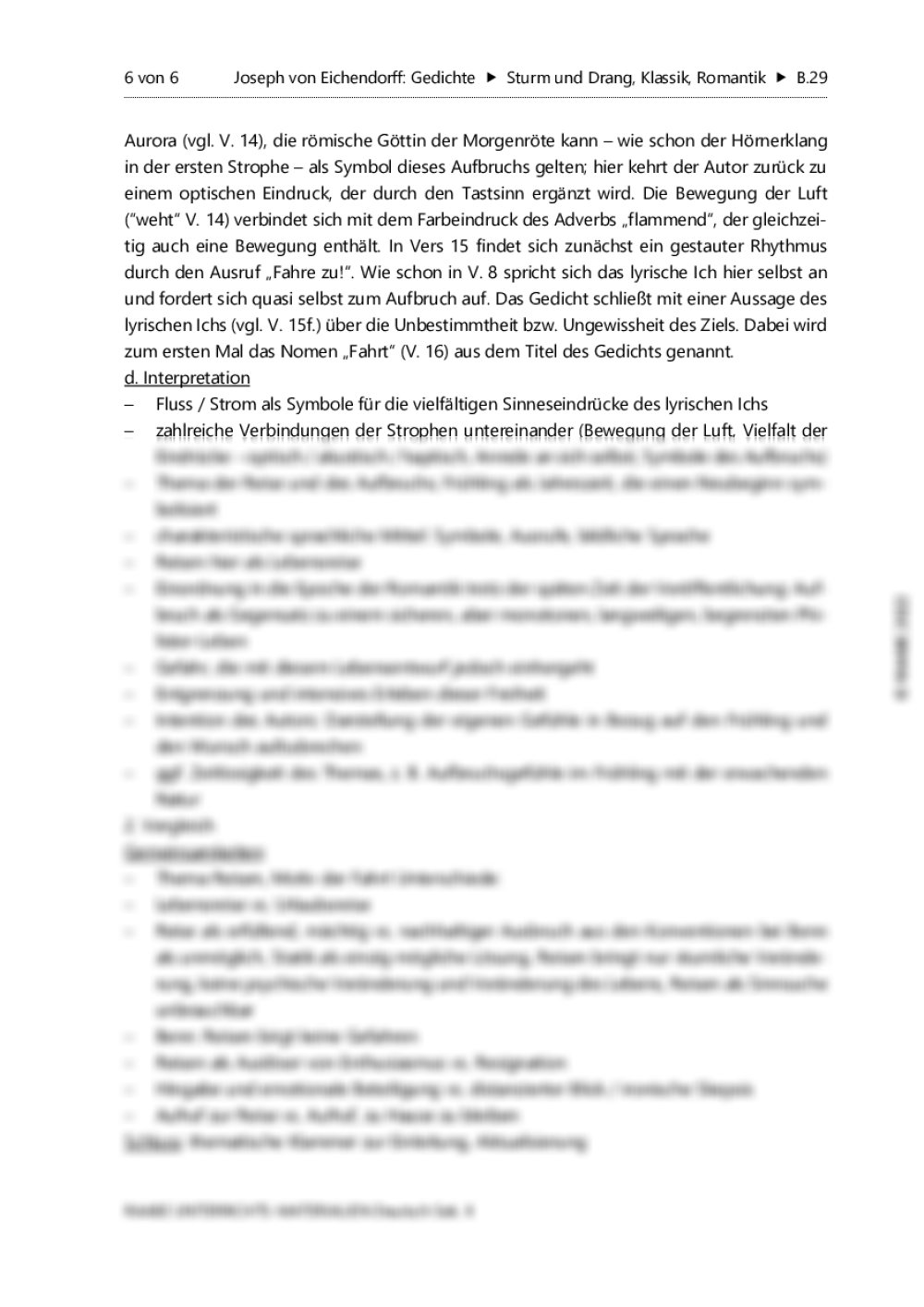 Beliebte Expressionistische Gedichte Für Klausuren Klausur – Joseph von Eichendorff: Gedichte | RAAbits Online