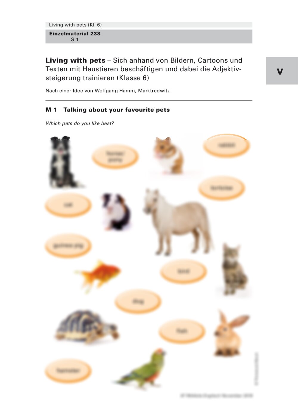 Sich mit Haustieren beschäftigen und die Adjektivsteigerung trainieren - Seite 1