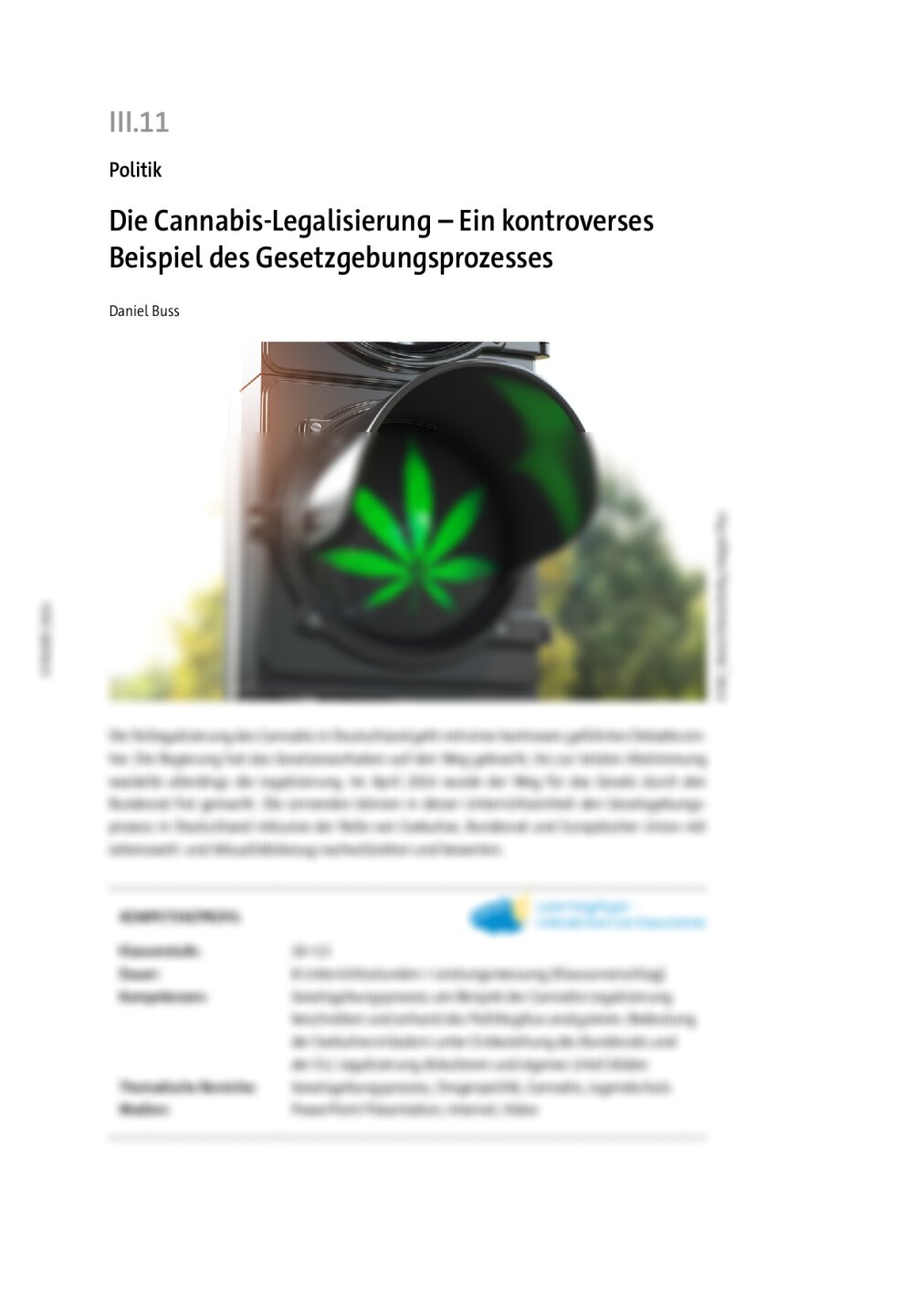 Die Cannabis-Legalisierung - Seite 1
