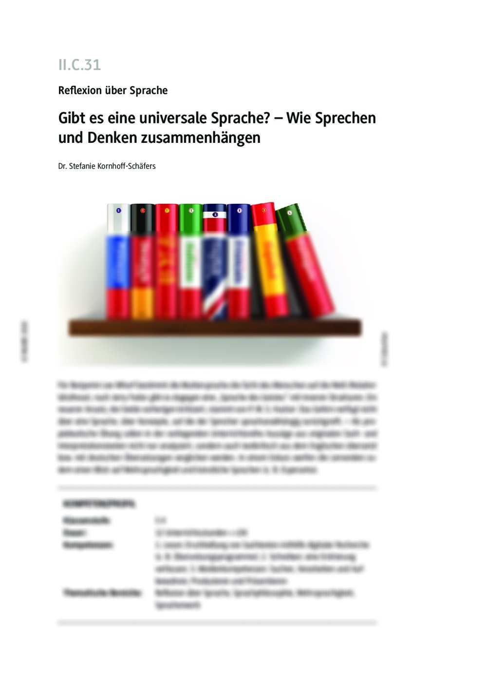 Gibt es eine universale Sprache? - Seite 1