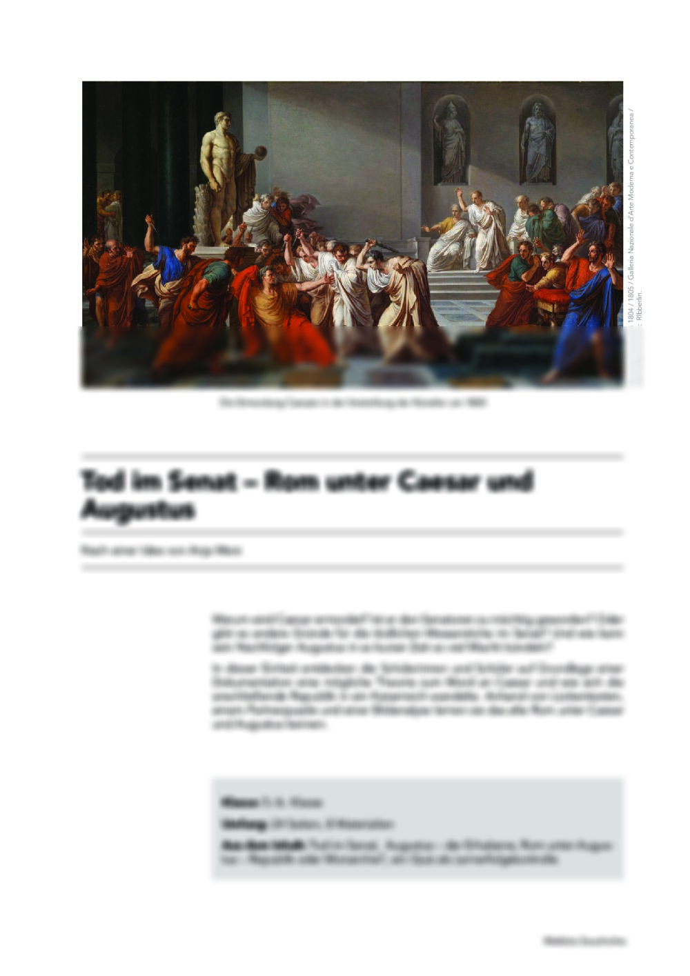 Rom unter Caesar und Augustus - Seite 1