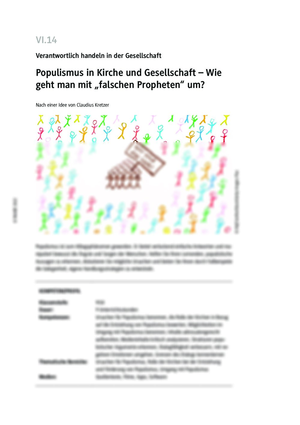 Populismus in Kirche und Gesellschaft - Seite 1