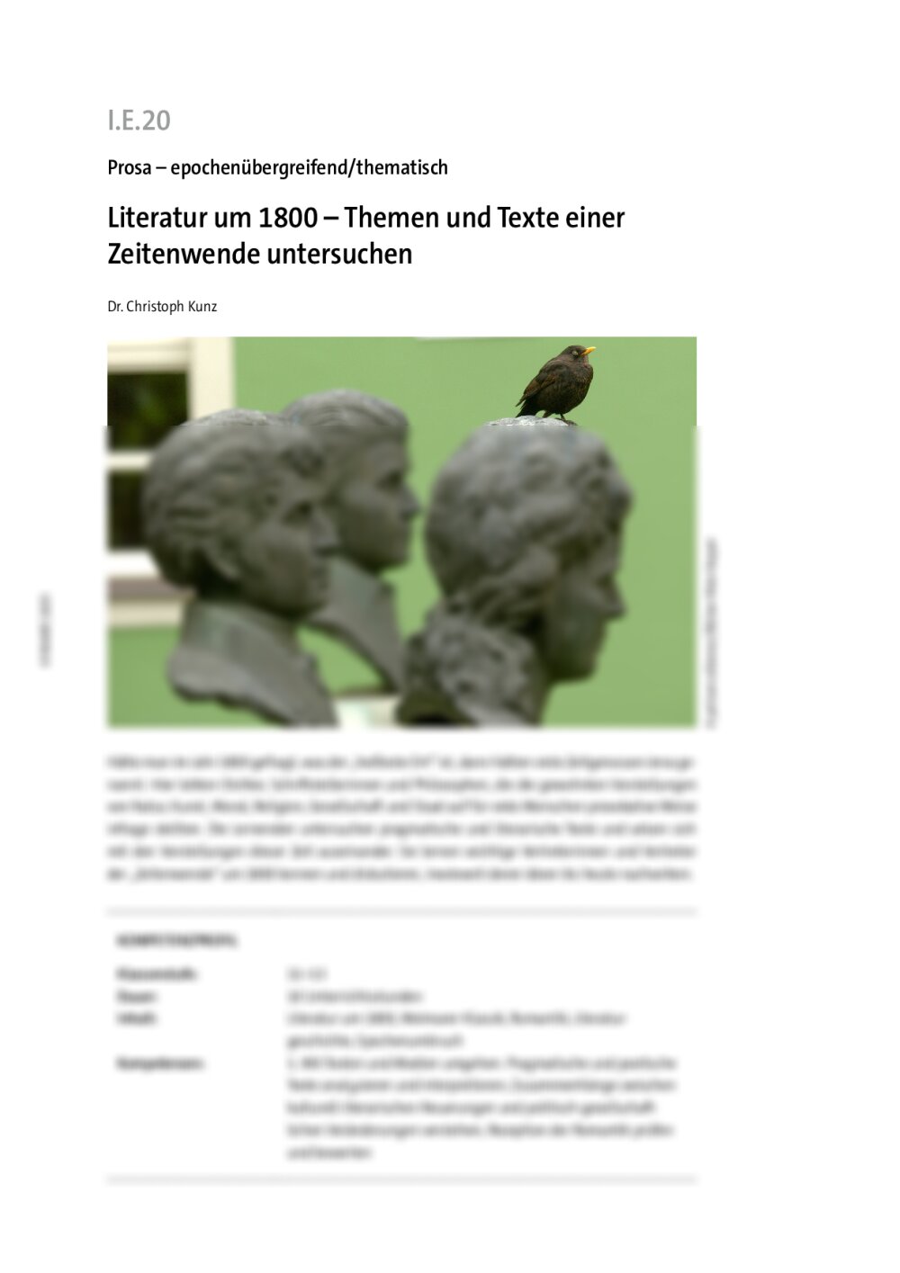 Literatur um 1800 - Seite 1