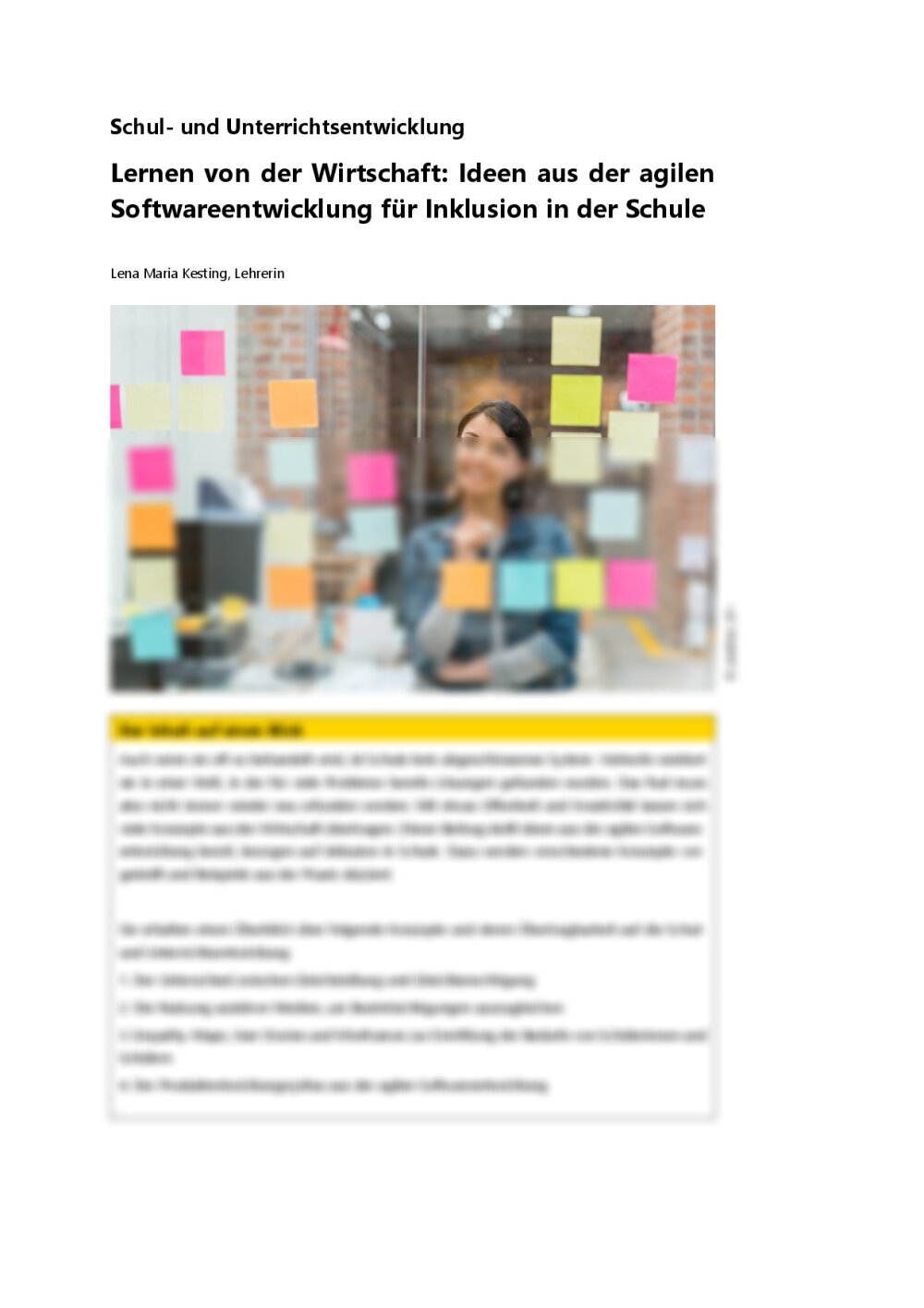 Agile Softwareentwicklung und Inklusion - Seite 1