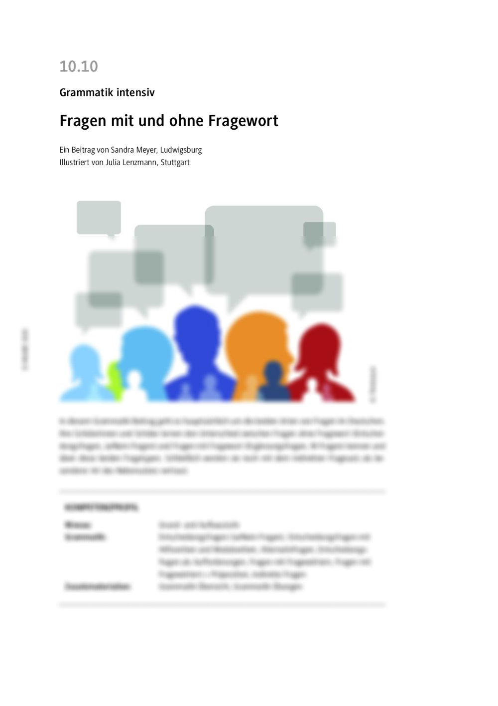 Fragen mit und ohne Fragewort - Seite 1