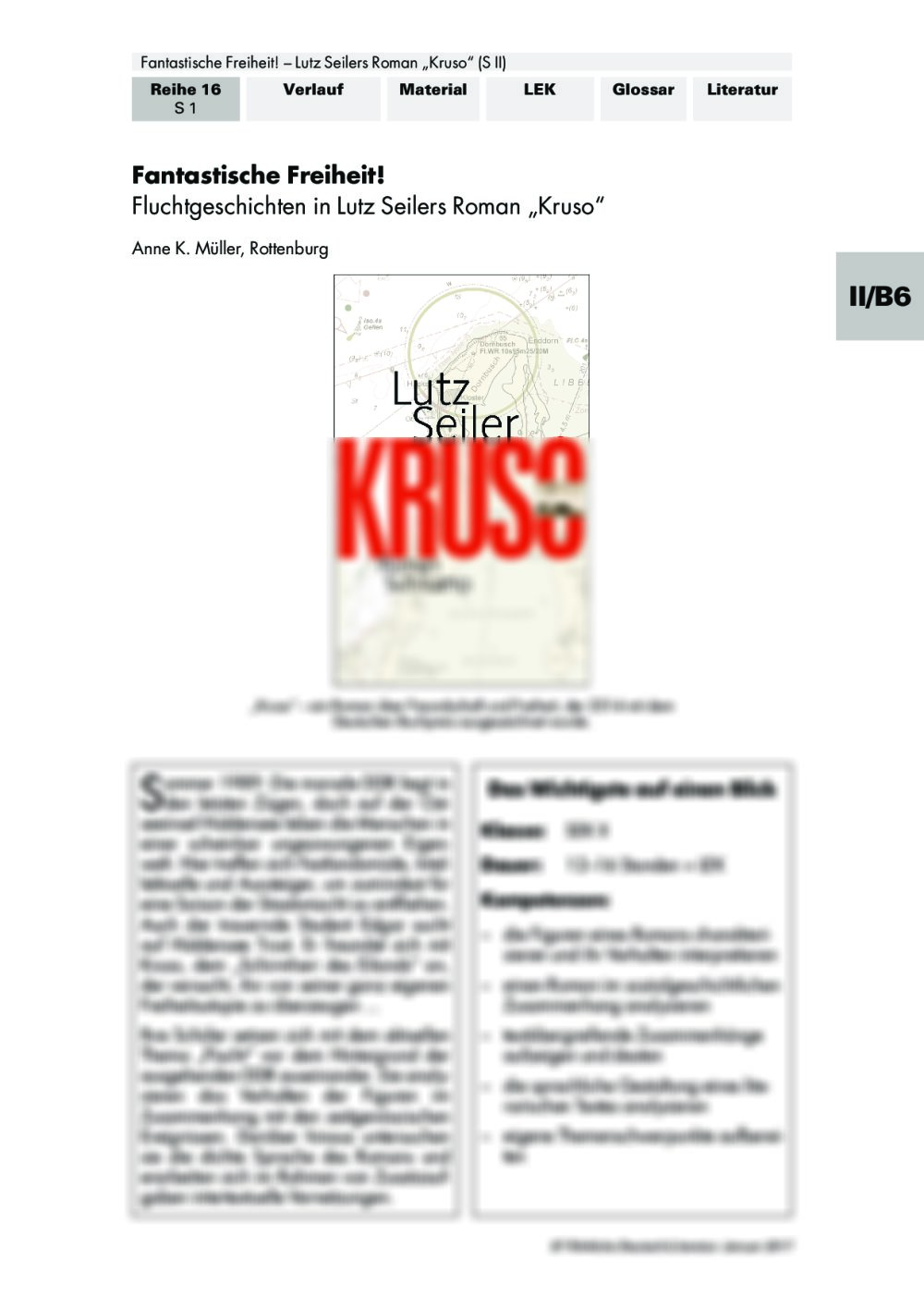 Fluchtgeschichten in Lutz Seilers Roman "Kruso" - Seite 1