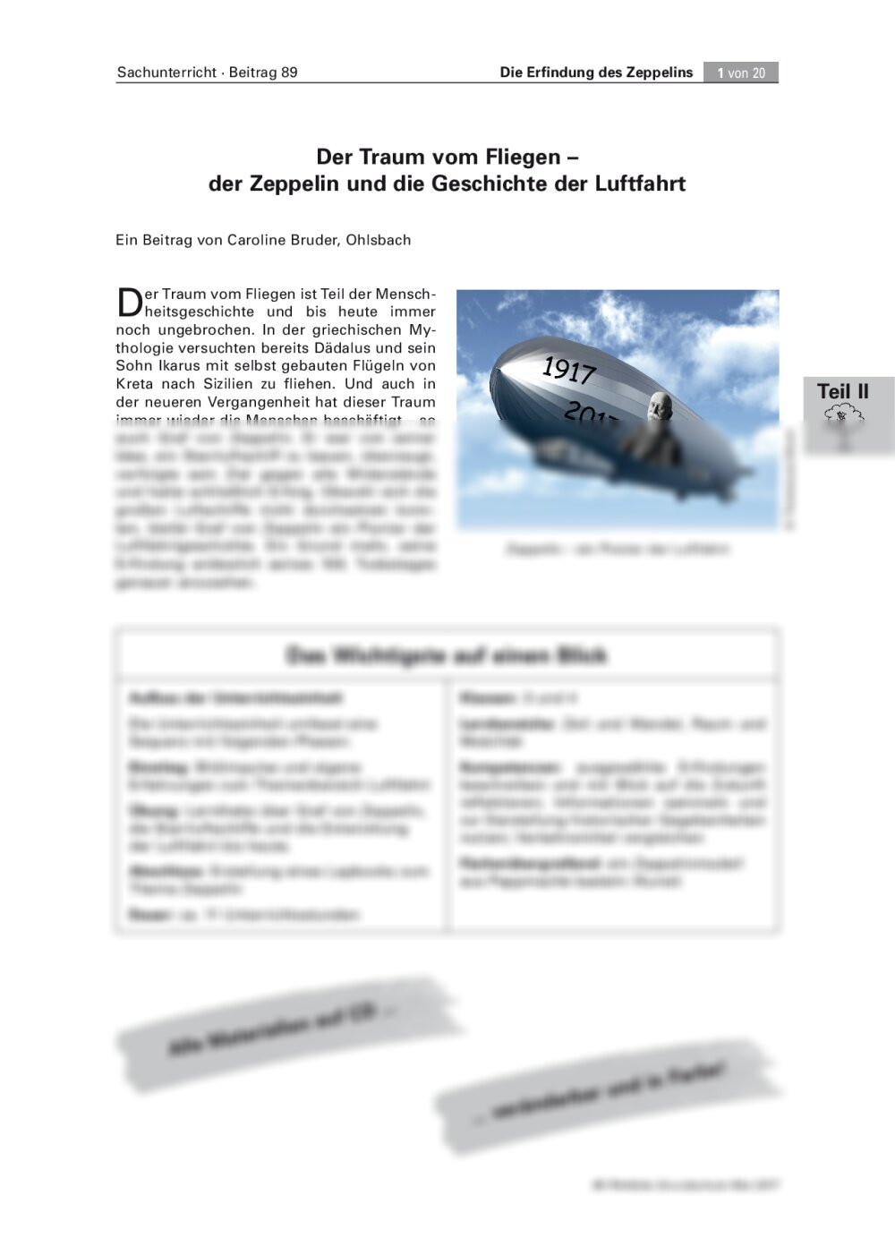Der Zeppelin und die Geschichte der Luftfahrt - Seite 1