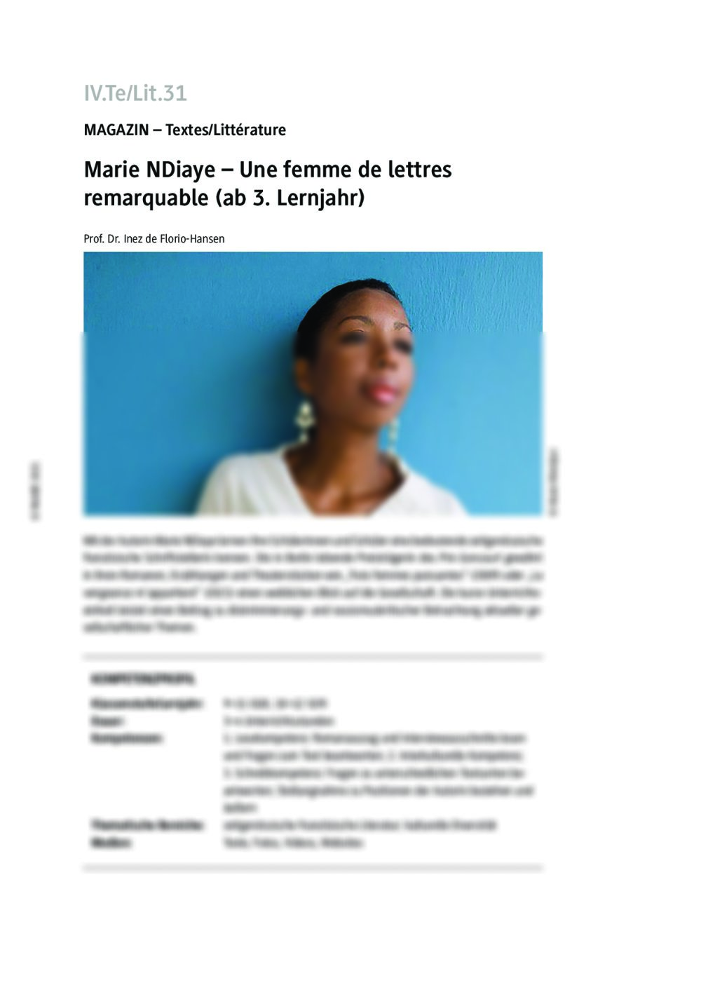 Marie NDiaye - Seite 1