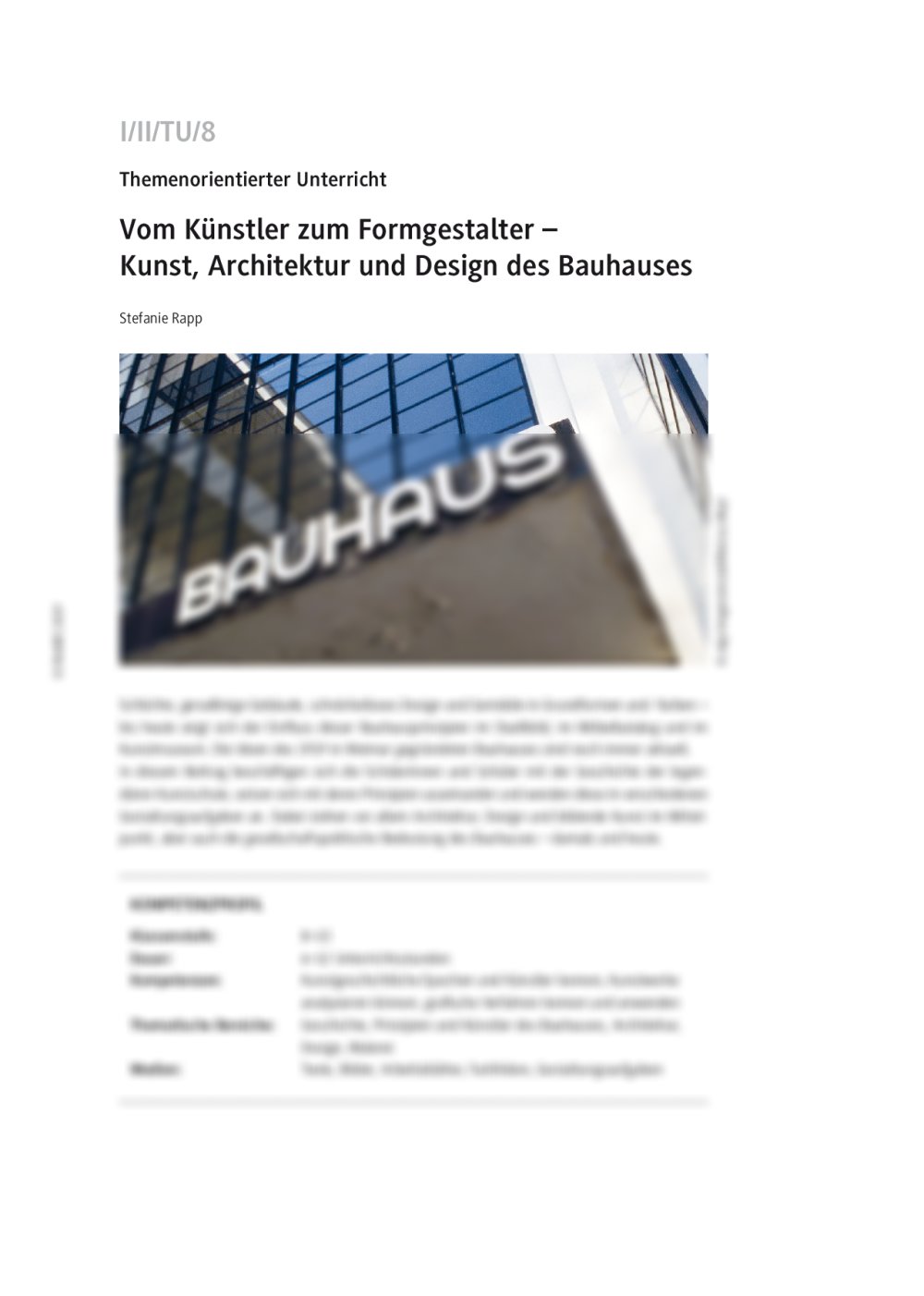 Kunst, Architektur und Design des Bauhauses - Seite 1