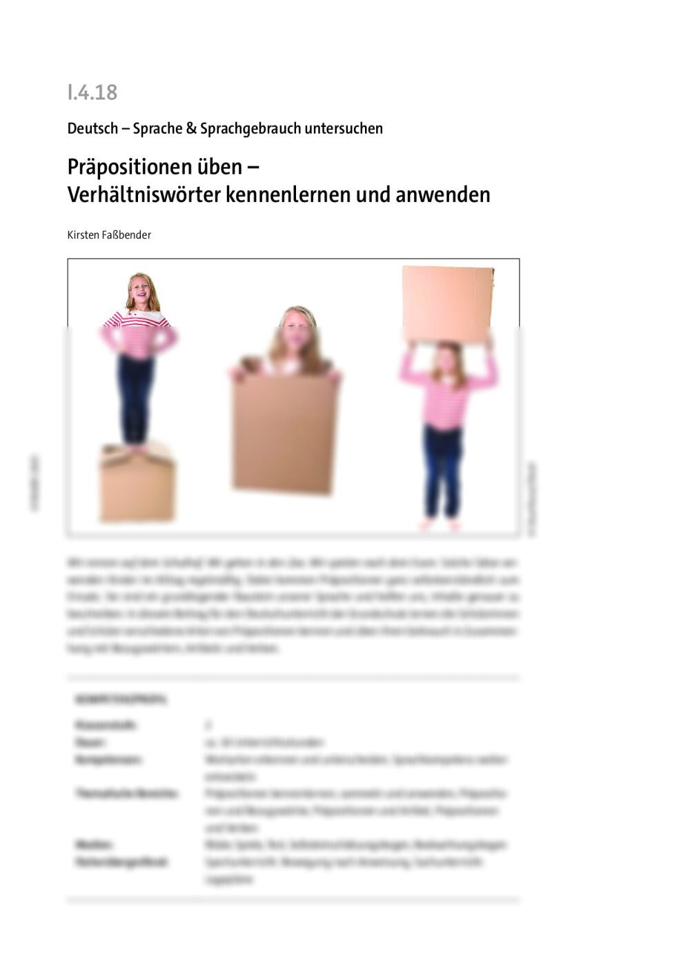 Präpositionen üben - Seite 1