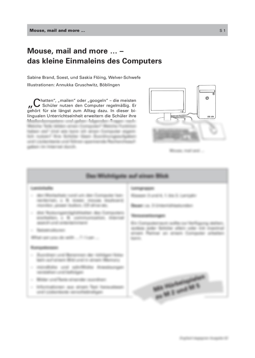 Das kleine Einmaleins des Computers - Seite 1