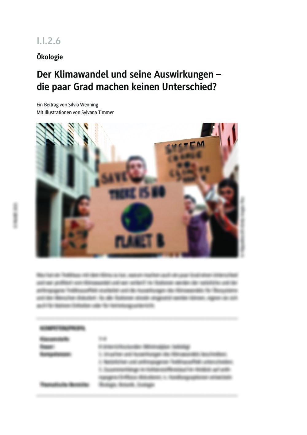 Der Klimawandel und seine Auswirkungen - Seite 1