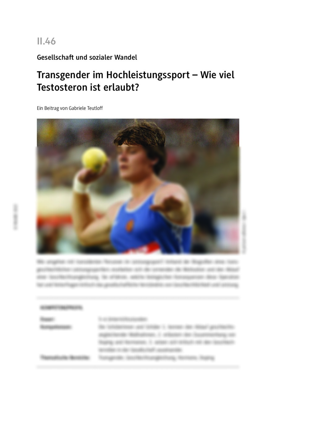 Transgender im Hochleistungssport  - Seite 1