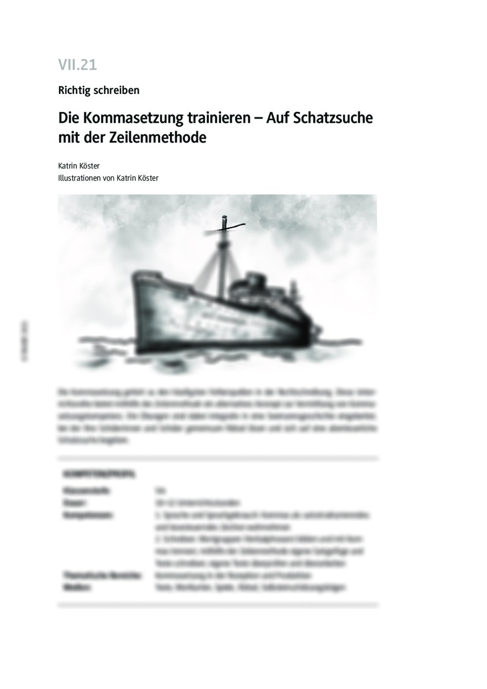 Die Kommasetzung trainieren - Seite 1