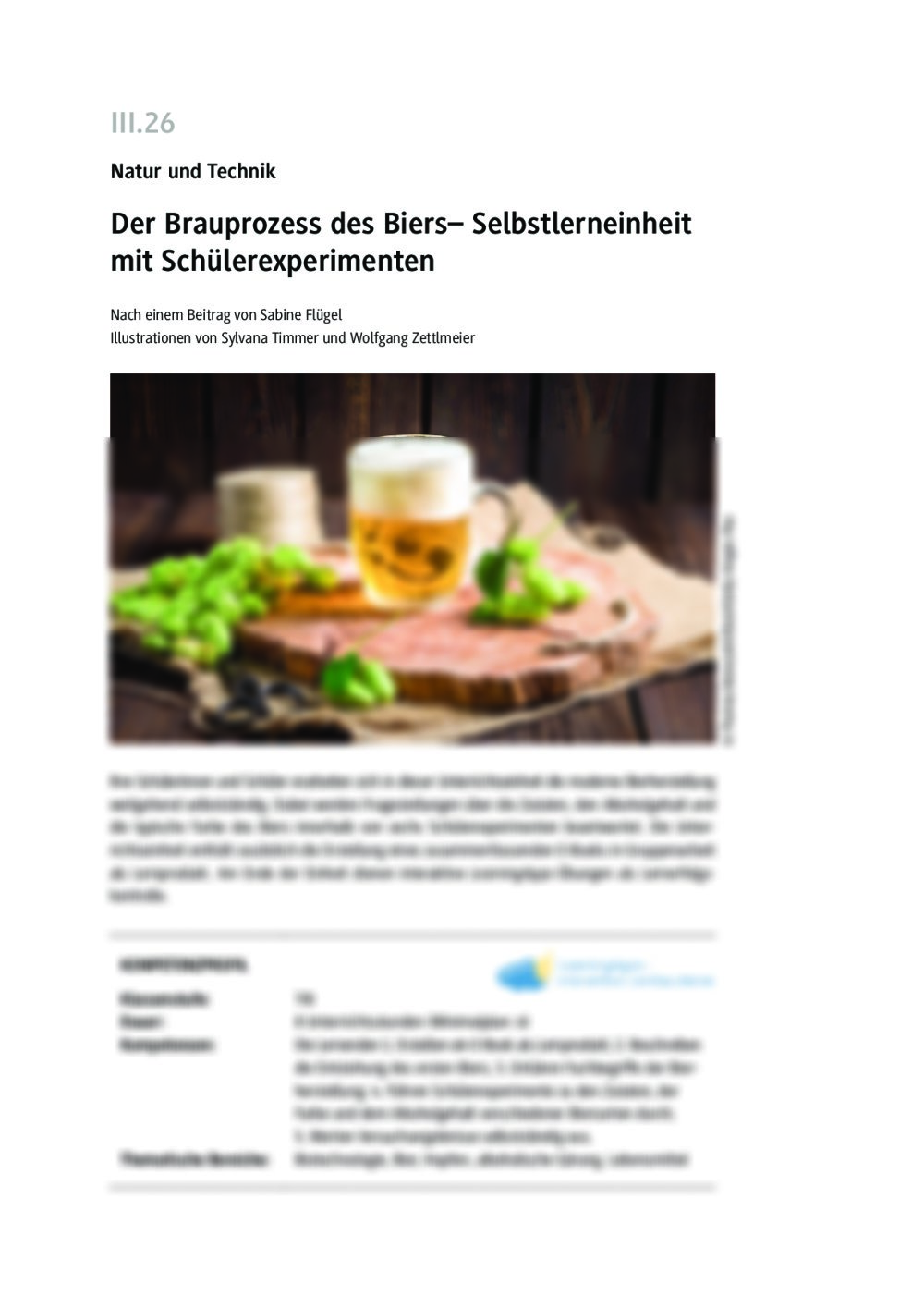 Der Brauprozess des Biers - Seite 1