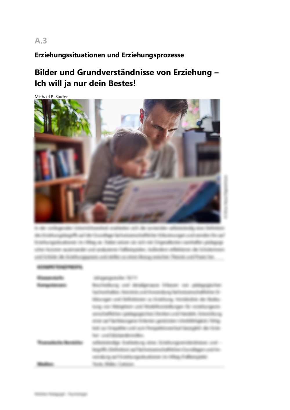 Bilder und Grundverständnisse von Erziehung - Seite 1