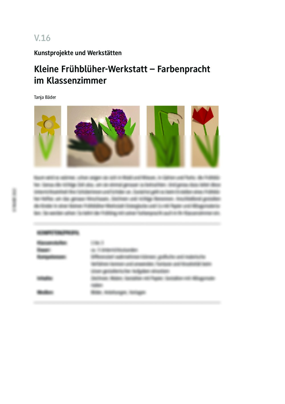 Kleine Frühblüher-Werkstatt - Seite 1