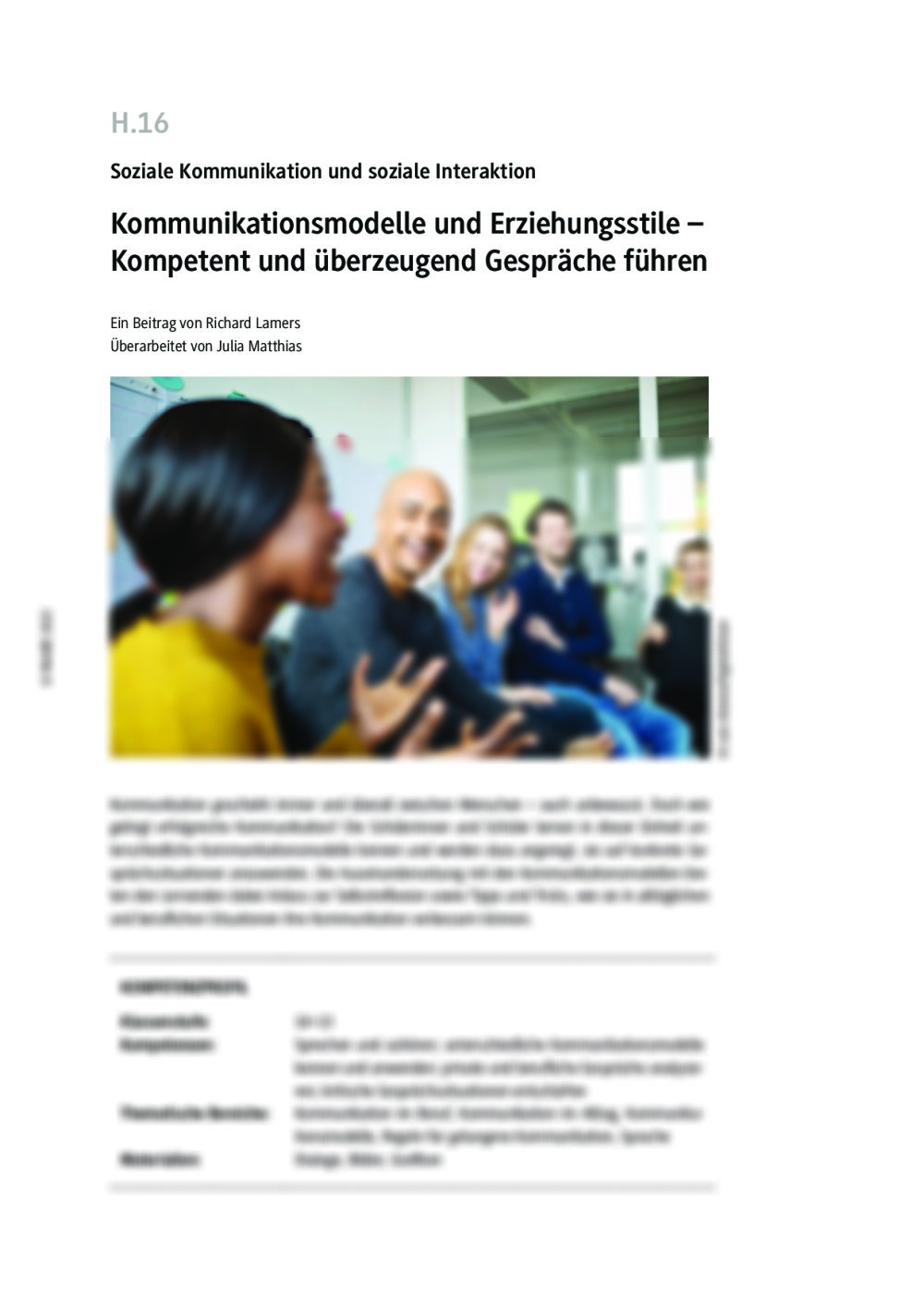 Kommunikationsmodelle und Erziehungsstile - Seite 1