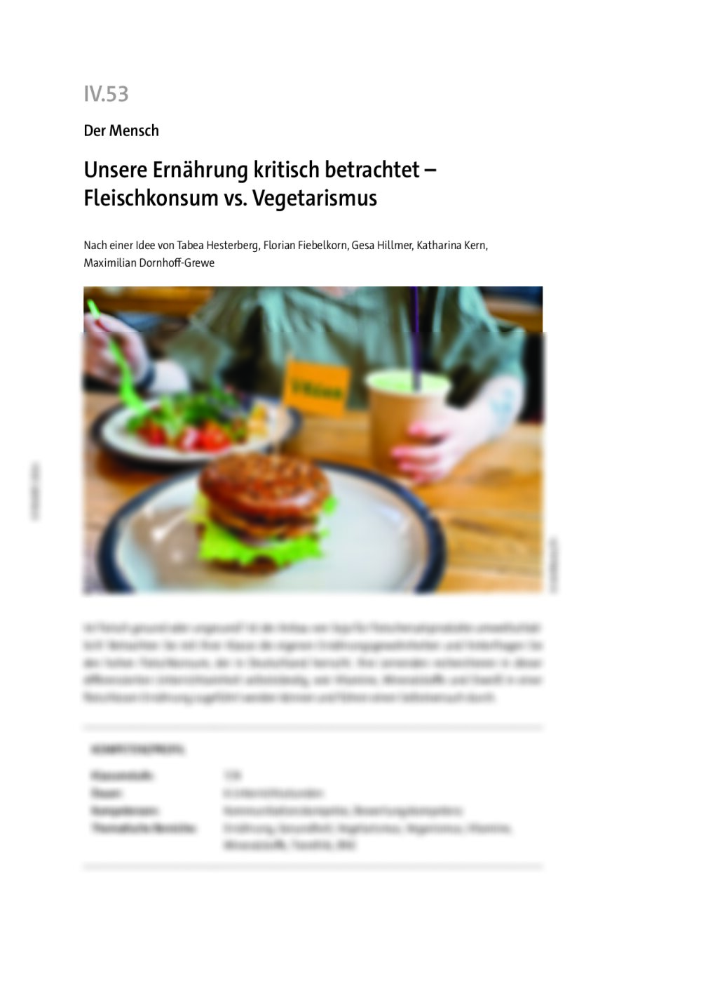 Unsere Ernährung kritisch betrachtet  - Seite 1