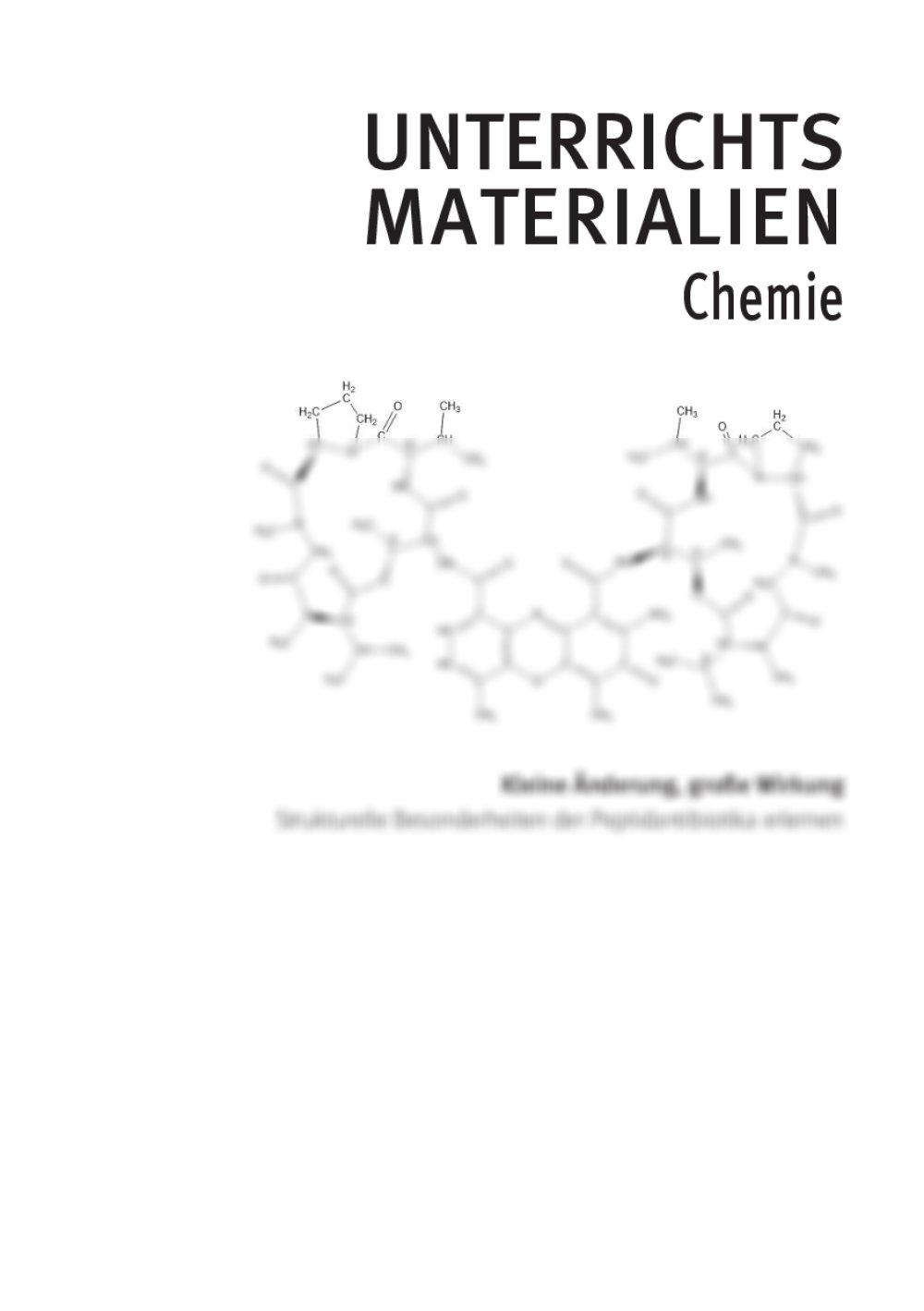 Strukturelle Besonderheiten der Peptidantibiotika erlernen - Seite 1