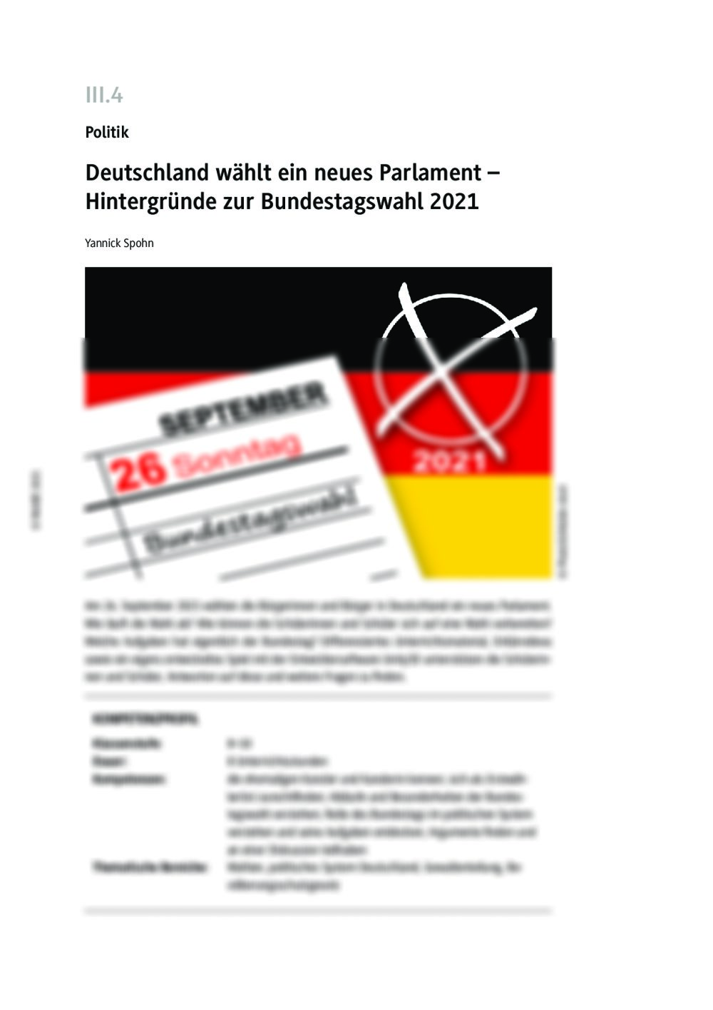 Deutschland wählt ein neues Parlament - Seite 1
