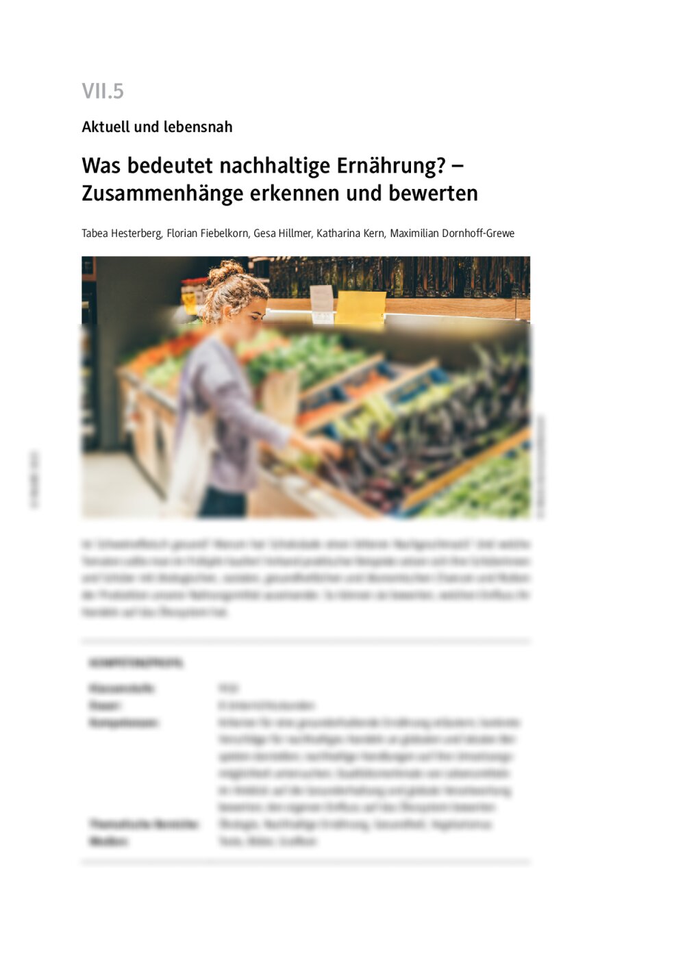 Was bedeutet nachhaltige Ernährung? - Seite 1