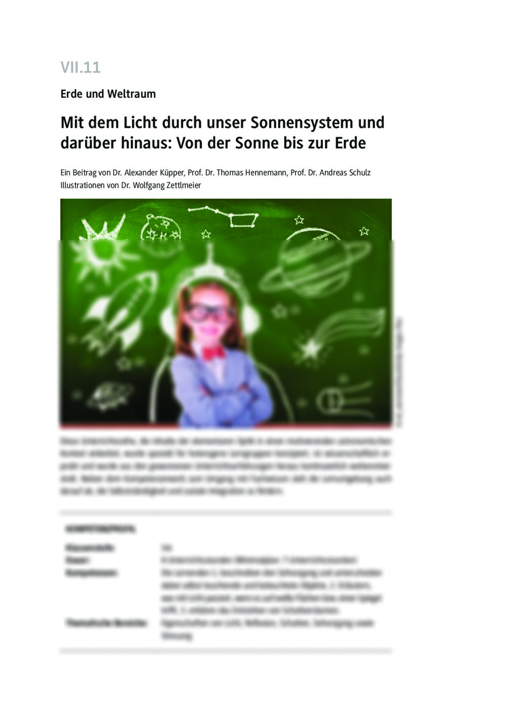 Mit dem Licht durch unser Sonnensystem und
darüber hinaus - Seite 1