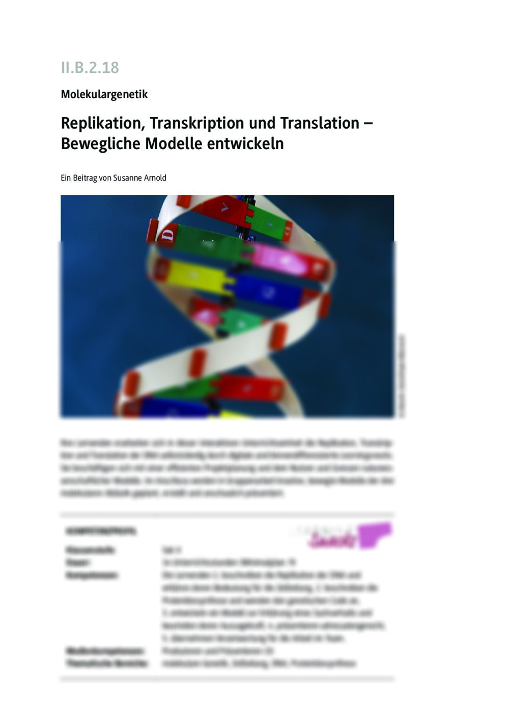 Replikation, Transkription und Translation - Seite 1