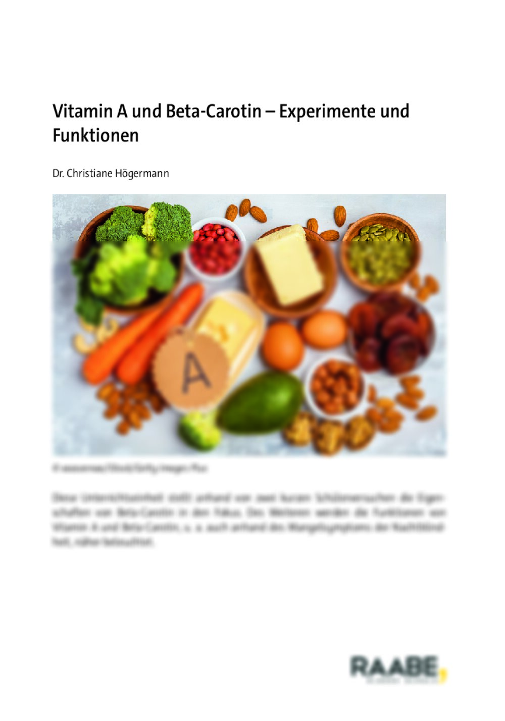 Vitamin A und Beta-Carotin - Seite 1