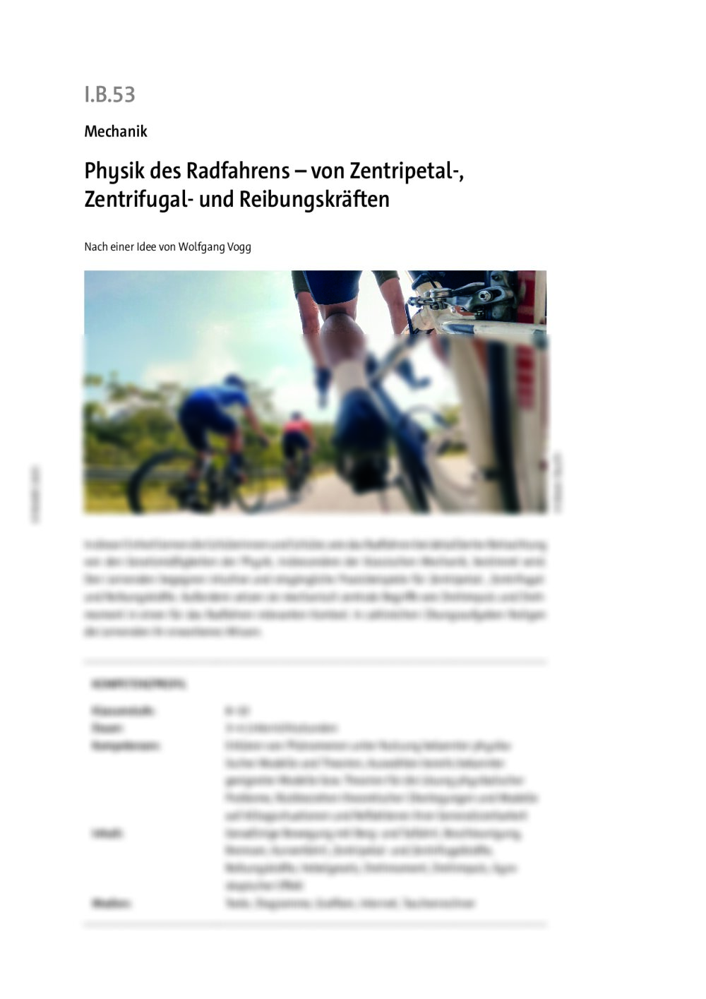 Physik des Radfahrens  - Seite 1