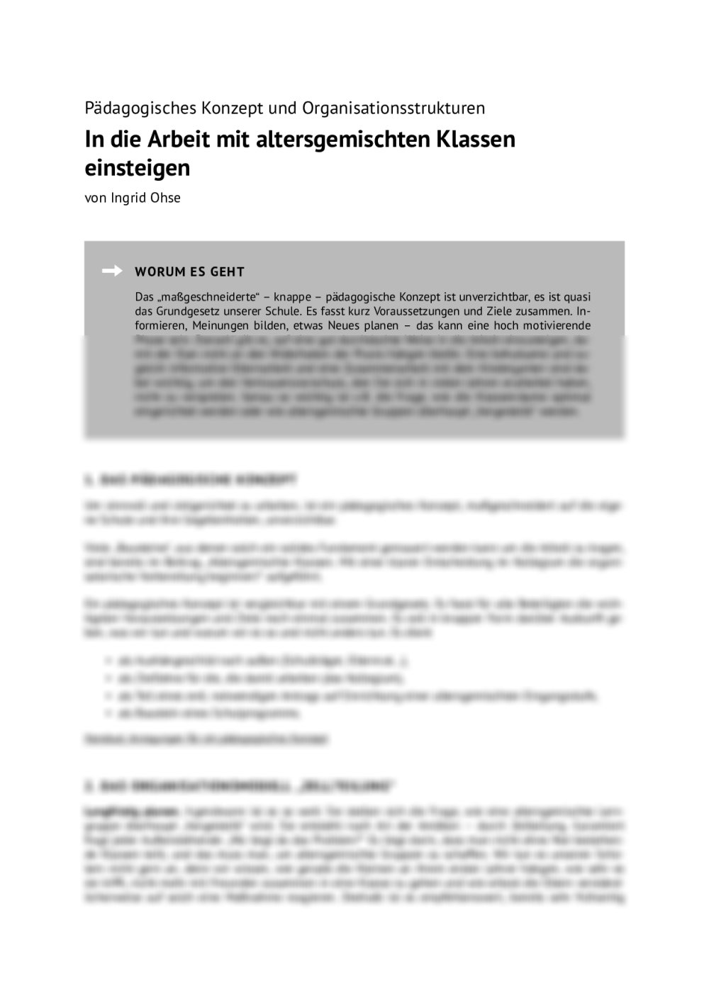 Pädagogisches Konzept und Organisationsstrukturen - Seite 1