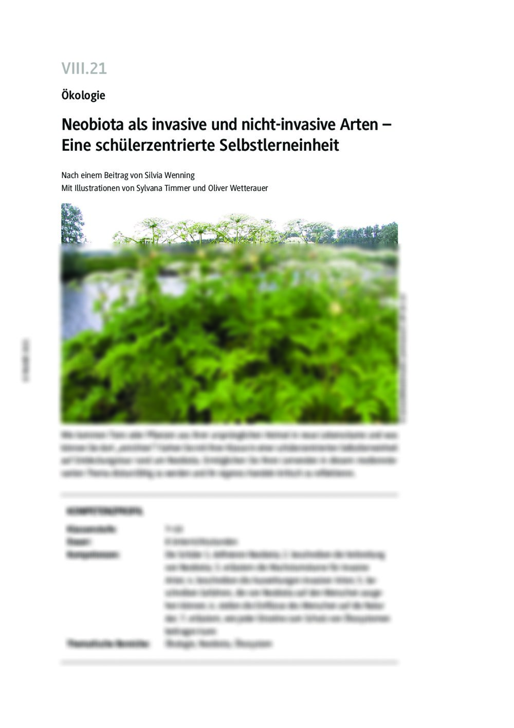 Neobiota als invasive und nicht-invasive Arten - Seite 1