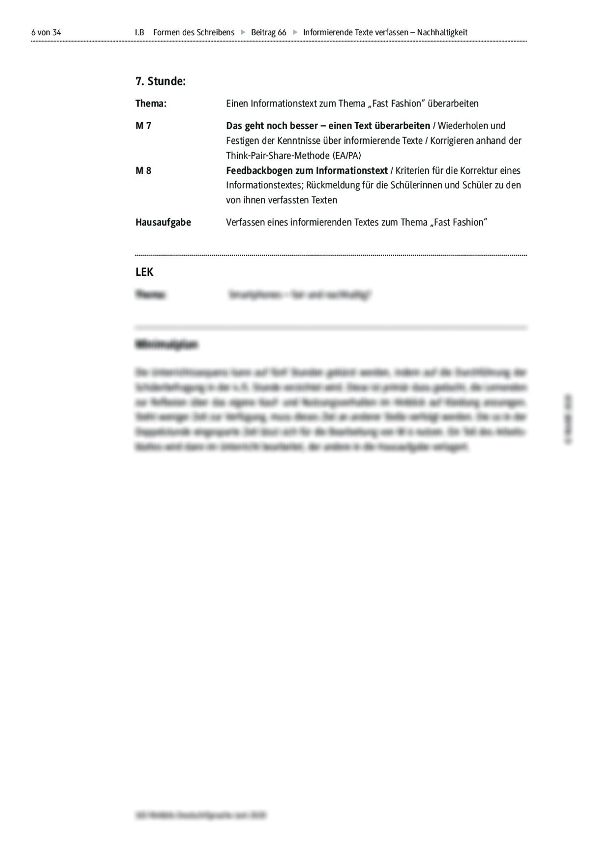 Arbeitsblatt Informierender Text Beispiel Pdf Informierende Texte materialgestützt verfassen | RAAbits Online