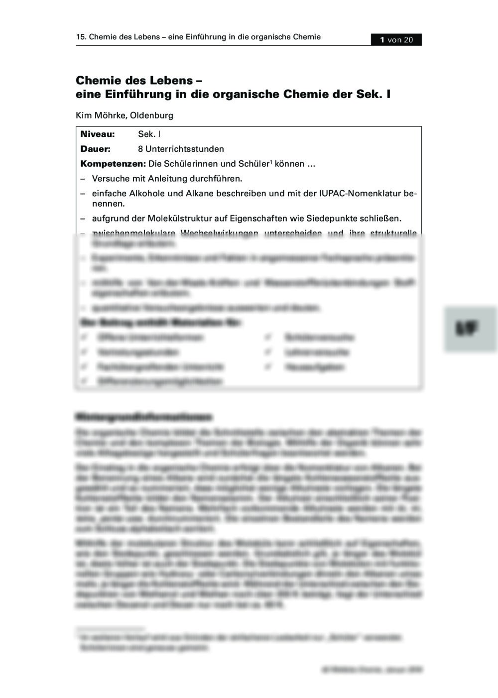 Einführung in die organische Chemie - Seite 1