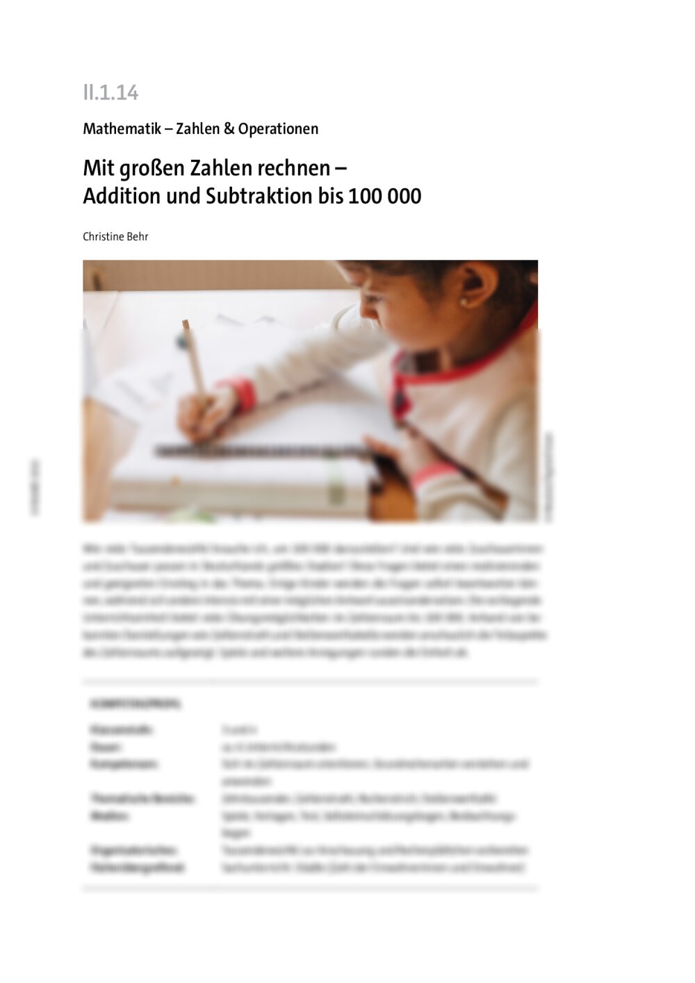 Mit großen Zahlen rechnen - Seite 1